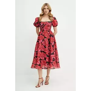 Charo Ruiz Ibiza rochie Kyan culoarea roz, midi, evazati, 252614 imagine