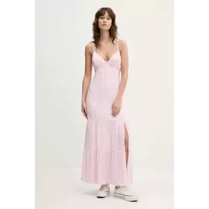 Hollister Co. rochie culoarea alb, maxi, evazati, KI359-5064 imagine