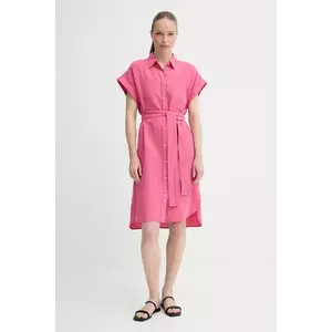 Marc O'Polo rochie din in culoarea roz, mini, drept, 504011221223 imagine
