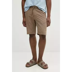 Lindbergh pantaloni scurți din in culoarea bej, melanj, 30-508003 imagine