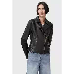 AllSaints geacă de piele VELA culoarea negru, de tranzitie, W089LB imagine