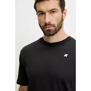 K-Way tricou din bumbac culoarea negru, neted, K3136CW imagine
