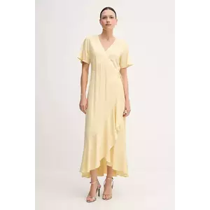 Gant rochie culoarea galben, maxi, drept, 4503403 imagine