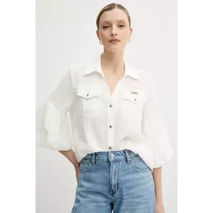 Versace Jeans Couture cămașă culoarea bej, cu guler clasic, regular, 78HAL200 N0433 imagine