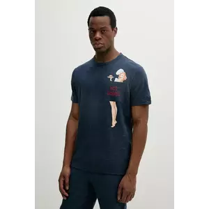 MC2 Saint Barth tricou de in culoarea albastru marin, cu imprimeu, ECS0001 imagine