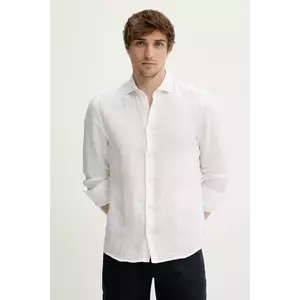 Marc O'Polo cămașă de in culoarea alb, cu guler clasic, slim, 524742842460 imagine