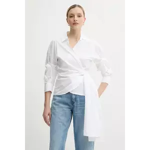 Liviana Conti cămașă culoarea alb, cu guler clasic, regular, L5SK64 imagine