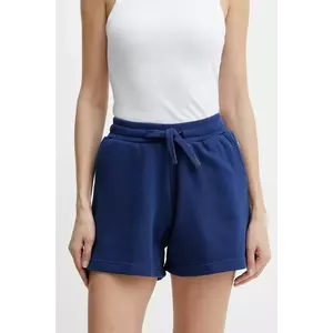 Silvian Heach pantaloni scurți STEFFI culoarea albastru marin, neted, high waist, GPP25115SH imagine