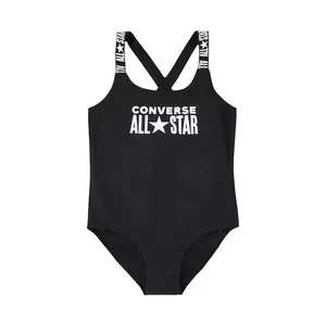 Converse costum de baie dintr-o bucată pentru copii culoarea negru, 4CD456 imagine