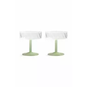 &k amsterdam pahar de șampanie 2-pack culoarea verde imagine