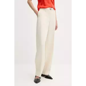 Stine Goya pantaloni culoarea bej, lat, high waist, SG-SS25-P082-2347 imagine