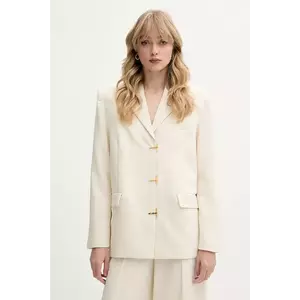 Stine Goya sacou culoarea bej, un singur rand de nasturi, uni, SG-SS25-J032-2347 imagine