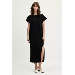 IRO rochie din bumbac culoarea negru, maxi, oversize, WF33LITONYA imagine