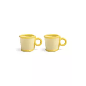 &k amsterdam set căni 100 ml 2-pack culoarea galben imagine