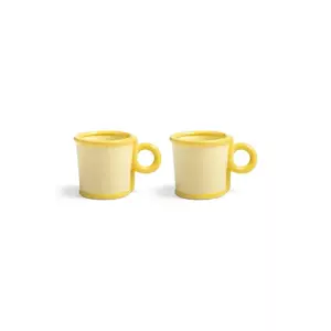 &k amsterdam set căni 300 ml 2-pack culoarea galben imagine
