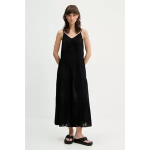 Superdry rochie culoarea negru, midi, evazati, W8011908A-02A imagine