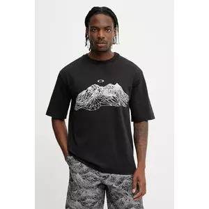 Oakley tricou din bumbac WIRED culoarea negru, cu imprimeu, FOA406858 imagine