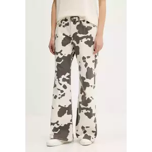 Abercrombie & Fitch blugi din bumbac medium waist, KI155-5526 imagine