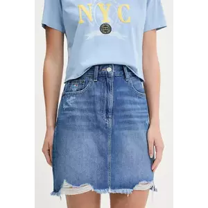 Tommy Jeans fustă din denim mini, drept, DW0DW20135 imagine