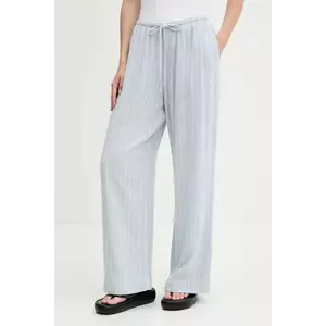 Abercrombie & Fitch pantaloni din in lat, high waist, KI156-5205 imagine