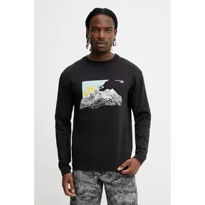 Oakley longsleeve din bumbac culoarea negru, cu imprimeu, FOA406859 imagine