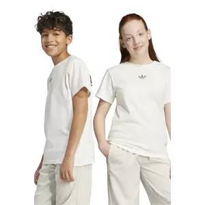 adidas Originals tricou de bumbac pentru copii culoarea bej, cu imprimeu, JY8374 imagine