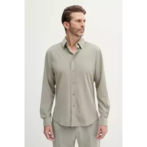 Sisley cămașă culoarea bej, cu guler clasic, regular, 5QKKSQ04M imagine