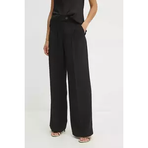 Marella pantaloni OLINTO culoarea negru, lat, high waist, 2513131053200 imagine