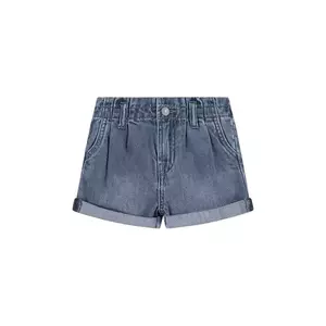 Levi's pantaloni scurți din denim pentru copii PLEAT PAPER BAG SHORT uni, 1EM255 imagine