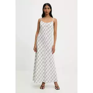 Answear Lab rochie din bumbac culoarea gri, maxi, evazati imagine