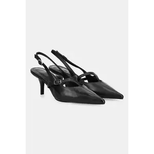 Answear Lab stilettos de piele culoarea negru imagine