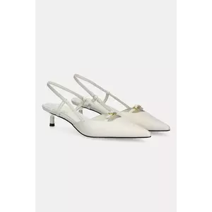 Answear Lab stilettos de piele culoarea alb imagine