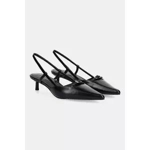 Answear Lab stilettos de piele culoarea negru imagine