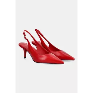 Answear Lab stilettos de piele culoarea rosu imagine