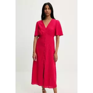 Answear Lab rochie culoarea roz, midi, evazati imagine