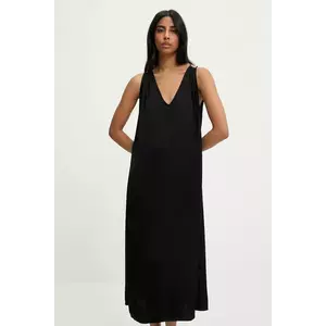 Answear Lab rochie culoarea negru, midi, drept imagine