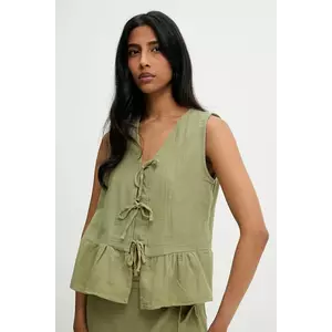 Answear Lab bluza din bumbac culoarea verde, neted imagine