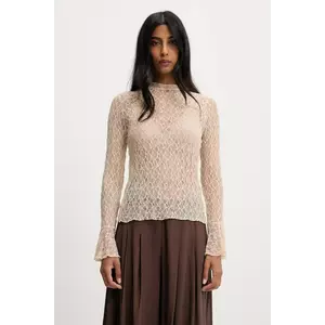 Answear Lab bluza culoarea bej, neted imagine