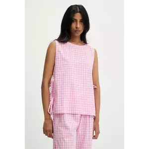 Answear Lab bluza din bumbac culoarea roz, modelator imagine