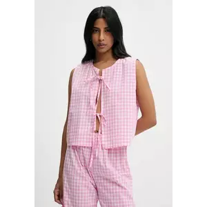 Answear Lab bluza din bumbac culoarea roz, modelator imagine