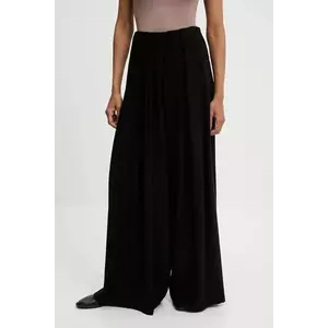 Answear Lab pantaloni culoarea negru, lat, high waist imagine