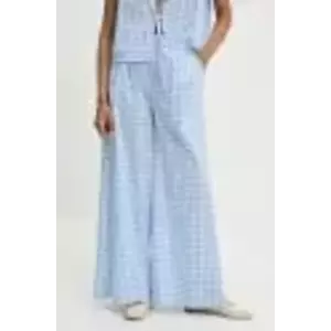 Answear Lab pantaloni de bumbac lat, high waist imagine