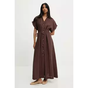 Answear Lab rochie culoarea maro, maxi, evazati imagine