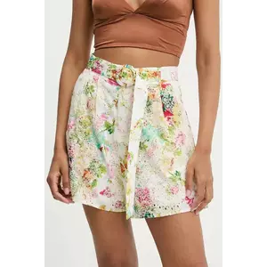 Answear Lab pantaloni scurti culoarea bej, modelator, high waist imagine