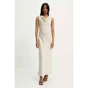 Answear Lab rochie culoarea bej, maxi, evazati imagine