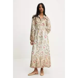 Answear Lab rochie culoarea bej, maxi, evazati imagine