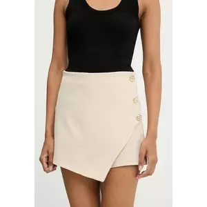 Answear Lab fustă pantaloni culoarea bej, neted, high waist imagine