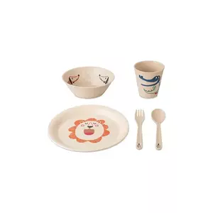 Koziol set de vase și tacâmuri pentru copii 5-pack culoarea bej imagine