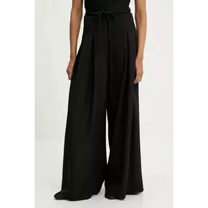 Answear Lab pantaloni culoarea negru, lat, high waist imagine