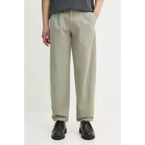 A.P.C. pantaloni de bumbac pantalon willow culoarea verde, drept, COGBJ.F08486 imagine